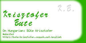 krisztofer bute business card